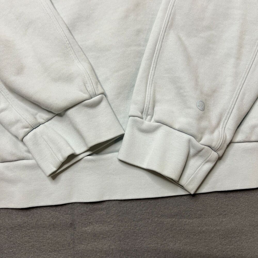 Lululemon French Terry Sweatshirt Men's Large Blue Long Sleeve Half Zip Pullover - Picture 9 of 15